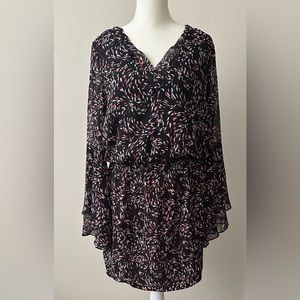 WHITE HOUSE BLACK MARKET 3/4 Sleeve Ruffle Blouson Dress.  Size 12P